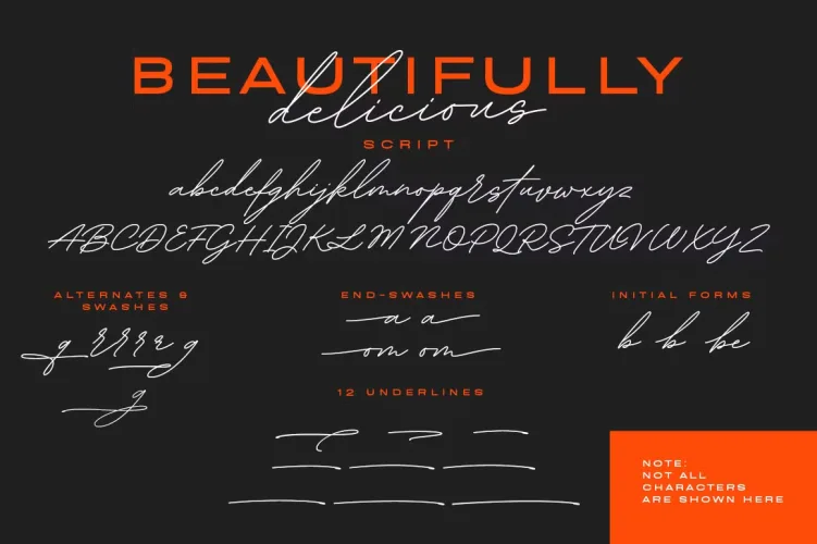 Beautifully Delicious Font preview 7 – Script And Handwritten font sample