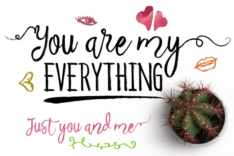 Beauty Heart Script Font preview 2 – Script And Handwritten font sample