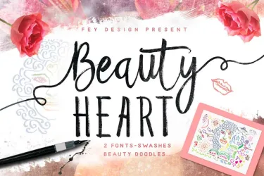 Beauty Heart Script Font free download – Script And Handwritten preview