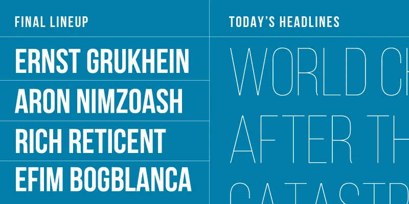 Bebas Neue Font preview 2 – Sans Serif Fonts font sample