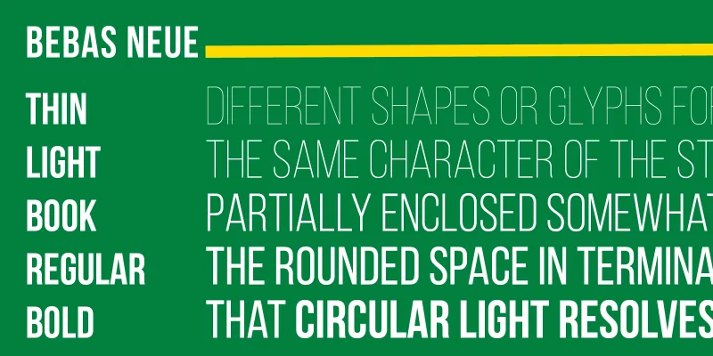 Bebas Neue Font preview 3 – Sans Serif Fonts font sample