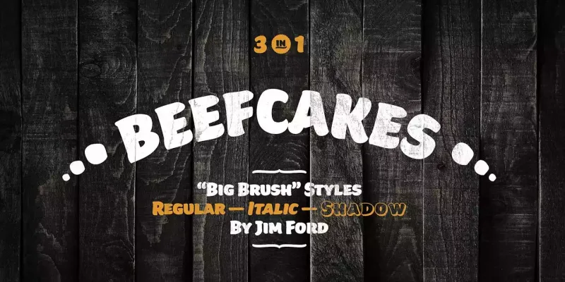Beefcakes Font preview 5 – Display Fonts font sample