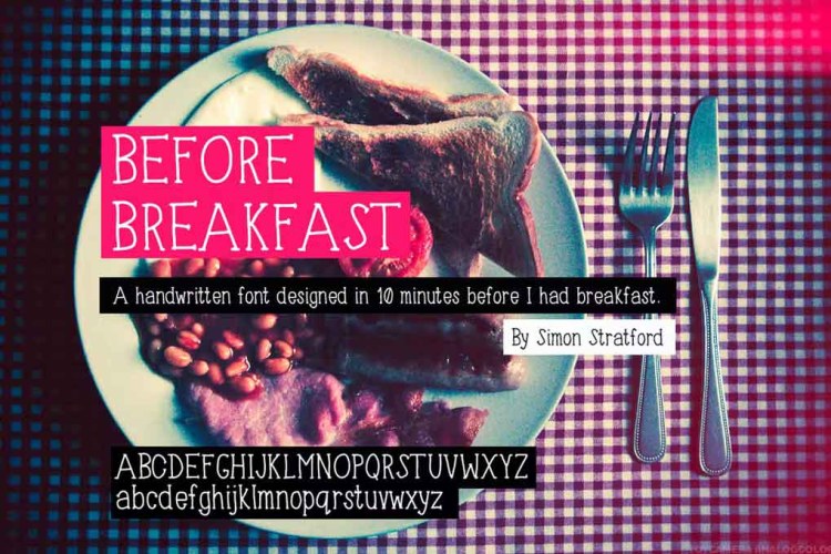 Before Breakfast Font free download preview 3 – Serif Fonts font