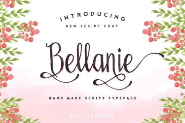 Bellanie Script Font free download – Retro font preview