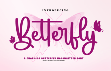 Betterfly Font free download – Elegant font preview