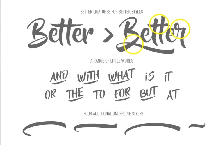 Beyond the Mountains Font preview 3 – Script And Handwritten font sample