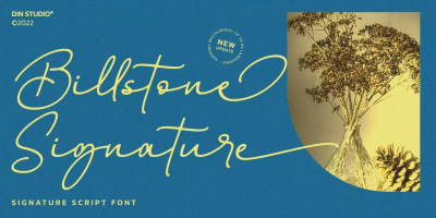 Billstone Signature Font free download – Elegant font preview