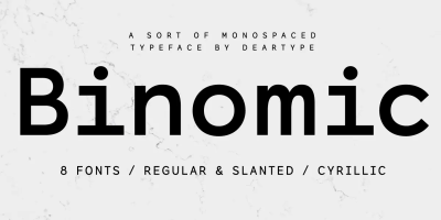 Binomic Font Family free download – Geometric font preview
