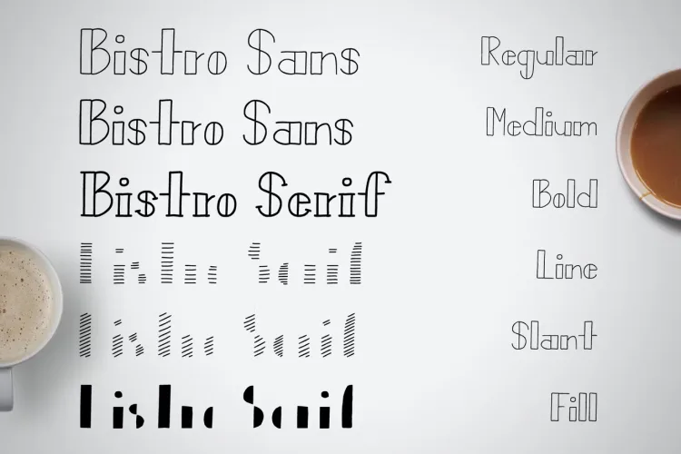 Bistro Font preview 2 – Serif Fonts font sample
