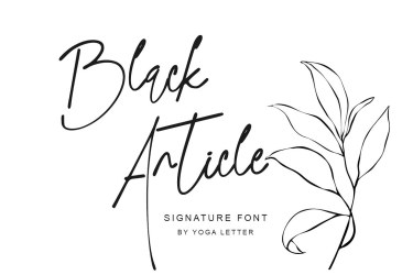 Black Article Font free download – Elegant font preview