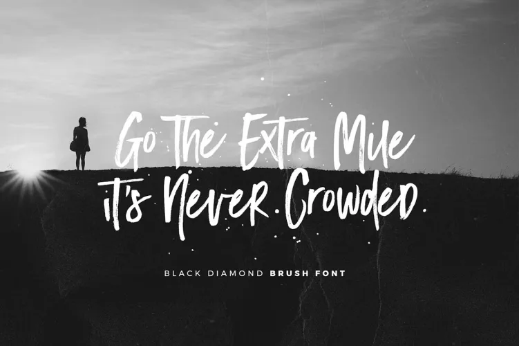 Black Diamond Font preview 6 – Brush Fonts font sample