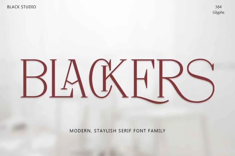 Blackers Serif Font preview 4 – Serif Fonts font sample