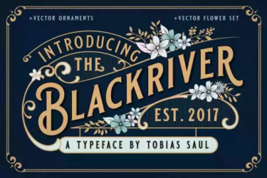 Blackriver Font free download – Decorative font preview