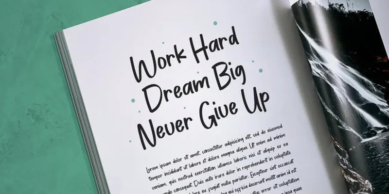 Blank Notes Font preview 3 – Script And Handwritten font sample