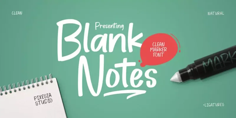 Blank Notes Font preview 11 – Script And Handwritten font sample