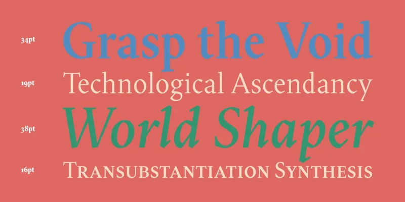 Blizka Font Family preview 1 – Serif Fonts font sample