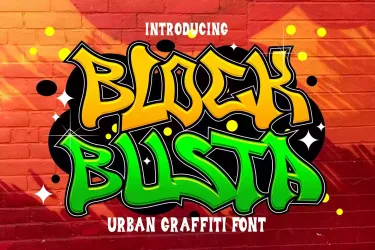 Block Busta – Urban Graffiti Font free download – Decorative Fonts preview