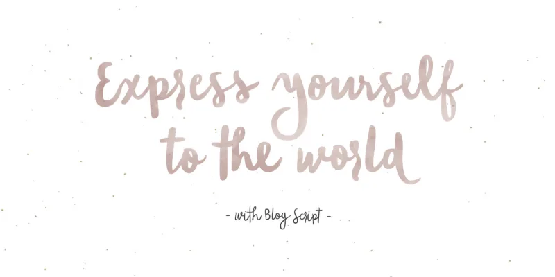 Blog Script Font preview 4 – Script And Handwritten font sample