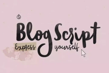 Blog Script Font free download – Retro font preview