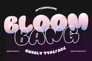 Bloombang Font free download – Playful font preview
