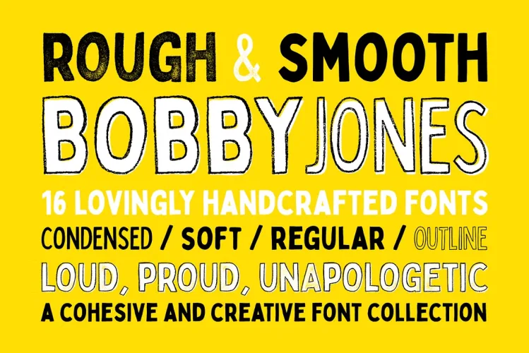 Bobby Jones Font preview 5 – Display Fonts font sample