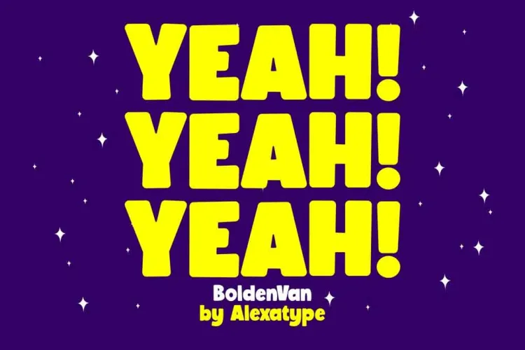 BoldenVan Chubby Children Font preview 3 – Serif Fonts font sample