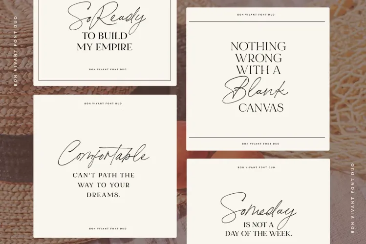 Bon Vivant Font preview 7 – Script And Handwritten font sample