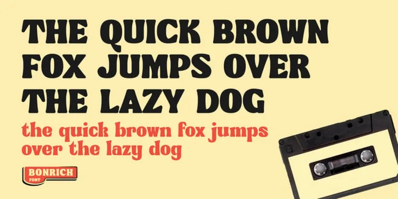 Bonrich Font preview 6 – Display Fonts font sample