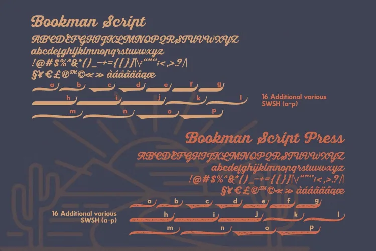 Bookman Font preview 10 – Serif Fonts font sample