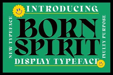 Born Spirit Font free download – Bold font preview