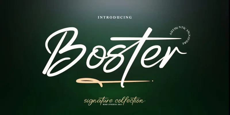 Boster Font preview 8 – Calligraphy Fonts font sample