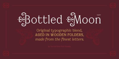 Bottled Moon Font Family free download – Serif font preview