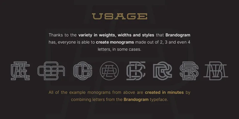 Brandogram Font Family preview 2 – Font Family font sample
