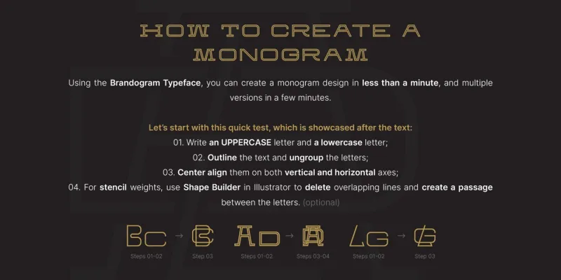 Brandogram Font Family preview 3 – Font Family font sample