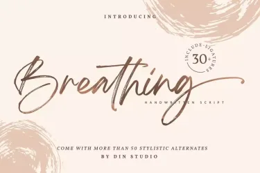 Breathing Font free download – Script And Handwritten preview