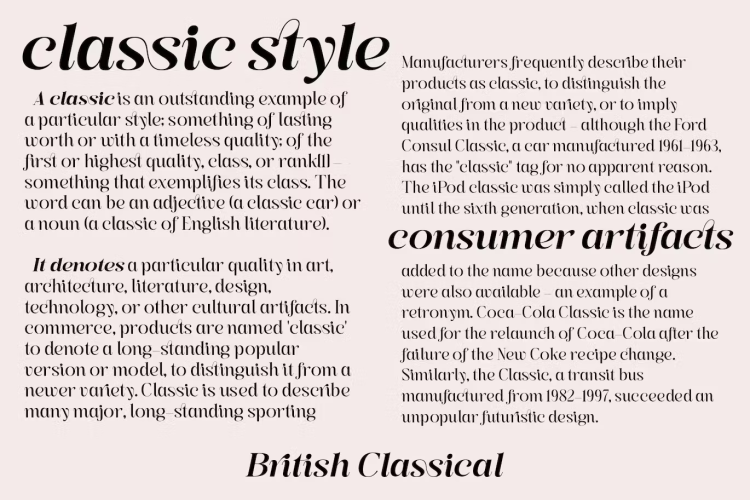 British Classical Font free download preview 5 – Serif Fonts font