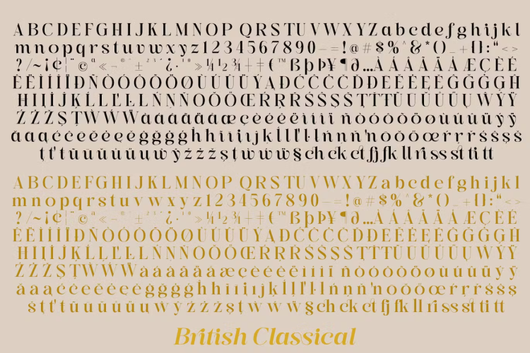 British Classical Font free download preview 6 – Serif Fonts font