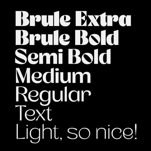 Brule Font preview 1 – Display Fonts font sample