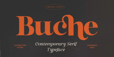 Buche Font Family free download – Serif font preview