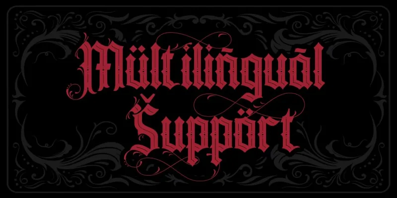 Buckedtalk Font preview 3 – Blackletter Font font sample