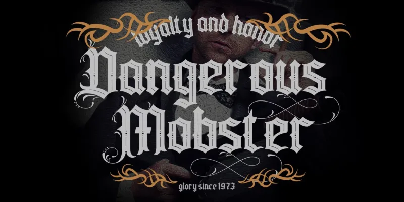 Buckedtalk Font preview 5 – Blackletter Font font sample