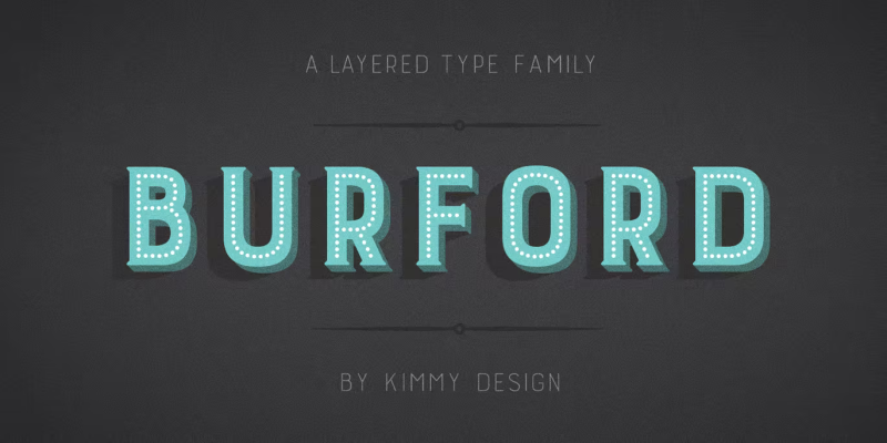 Burford Stripes A Font free download preview 1 – Serif Fonts font