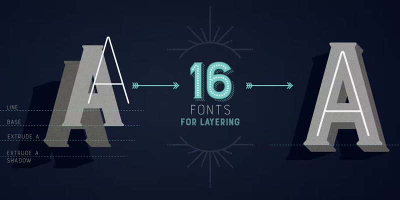 Burford Stripes A Font free download preview 2 – Serif Fonts font
