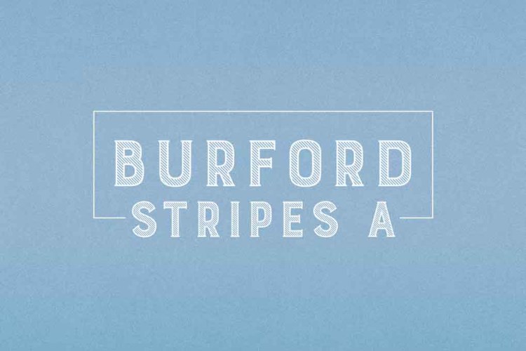 Burford Stripes A Font free download preview 3 – Serif Fonts font