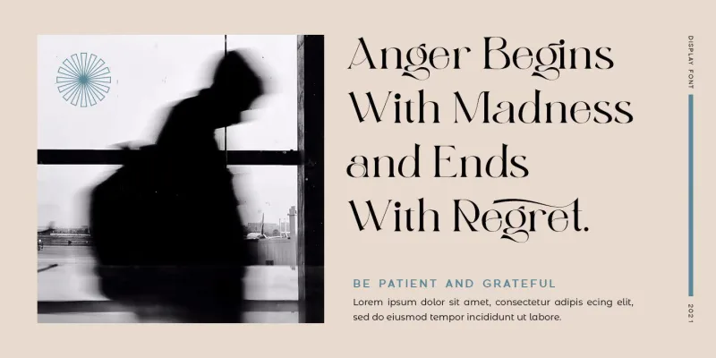 Cagier Font preview 4 – Display Fonts font sample