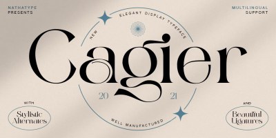 Cagier Font free download – Classic font preview