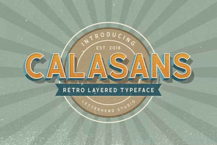 Calasans 7 layered Font free download preview 3 – Serif Fonts font
