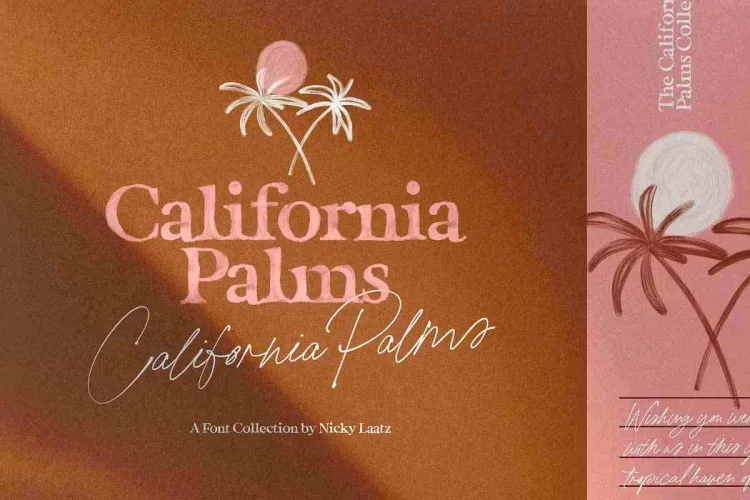 California Palms Font preview 11 – Script And Handwritten font sample