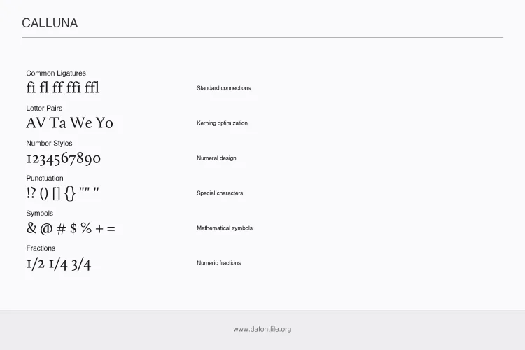 Calluna Font preview 4 – Sans Serif Fonts font sample