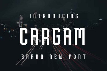Cargam Font free download – Branding font preview